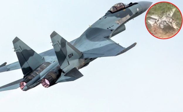 מטוס הקרב (צילום: Fasttailwind\Telegram, Shutterstock)