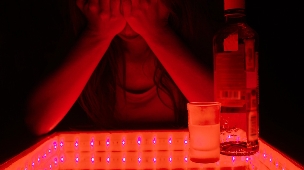 בחורה שיכורה יושבת על הבר במועדון (צילום: liwei12, 123RF‏)