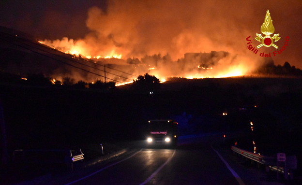 שרפות באיטליה (צילום: רויטרס)