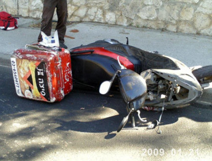 תאונת אופנוע, ארכיון (צילום: סוכנות הידיעות חדשות 24)
