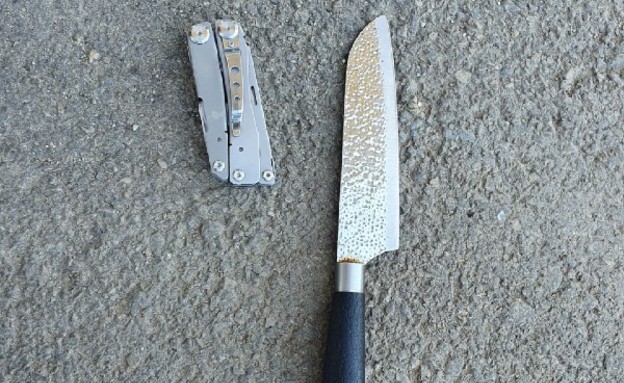הסכין מניסיון הפיגוע במעבר גלבוע (צילום: רשות המעברים במשרד הביטחון)