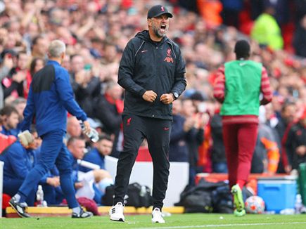 קלופ חוגג עוד ניצחון (getty)