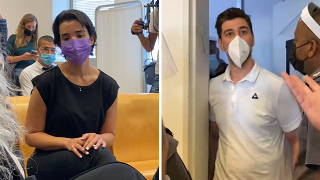 אביעד משה בבית המשפט אחרי הרשעתו