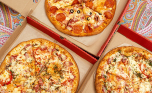שלוש פיצות (צילום: shutterstock)