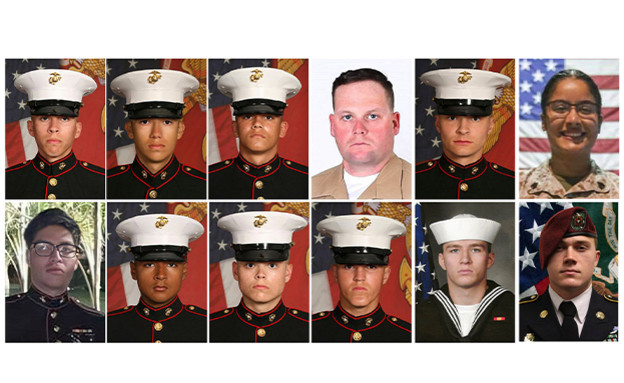 החיילים האמריקאים שנהרגו בפיגוע בקאבול, אפגניסטן (צילום: ap)