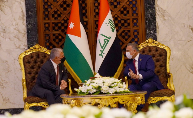 פגישת ראש ממשלת עירק ומלך ירדן עבדאללה בבגדד (צילום: רויטרס)