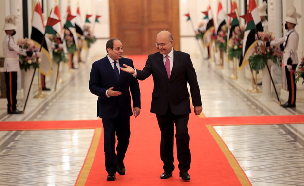 פגישת נשיא עירק ונשיא מצרים א-סיסי (צילום: רויטרס)