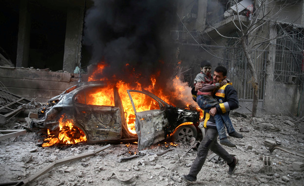 פיצוץ בדמשק (צילום: reuters)