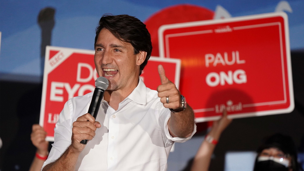 ראש ממשלת קנדה ג'סטין טרודו במהלך קמפיין הבחירות ראש ממשלת קנדה ג'סטין טרודו במהלך קמפיין הבחירות