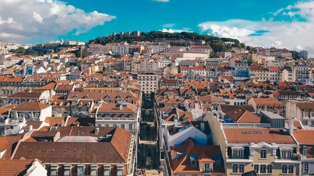 ליסבון, מבט מתצפית המעלית במרכז העיר
