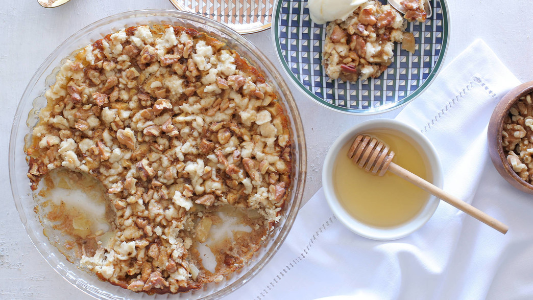 עוגת קראמבל תפוחים