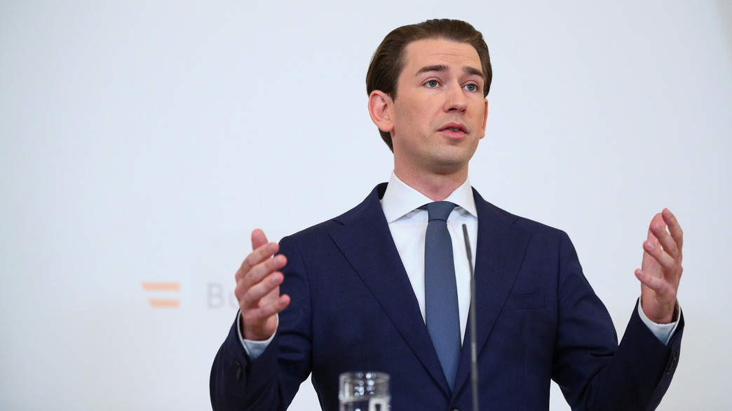 קנצלר אוסטריה במסיבת עיתונאים קנצלר אוסטריה במסיבת עיתונאים