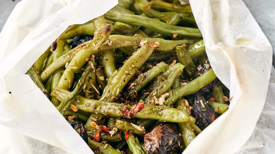 שעועית ירוקה צלויה