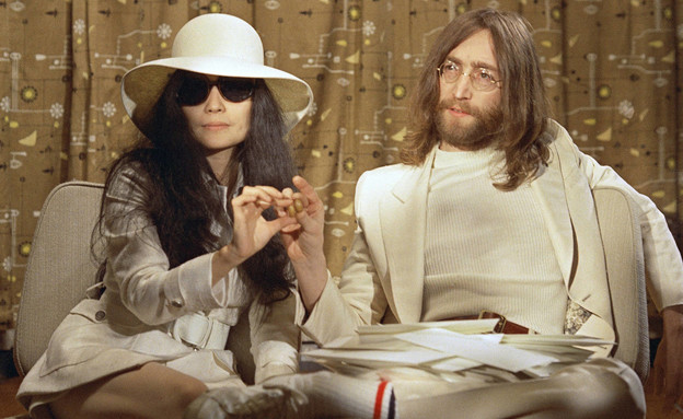 ג'ון לנון ויוקו אונו, 1969 (צילום: AP)