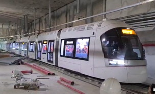 נסיעת מבחן לרכבת הקלה בתל אביב (צילום: חדשות 12)