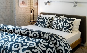 עיצוב חדר שינה, FOX HOME מצעי פרקל (צילום: רונן מנגן)