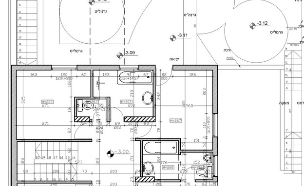 בית בחיפה, עיצוב דלית ונגרובסקי, ג, תוכנית קומה עליונה לפני שיפוץ, (צילום: דלית ונגרובסקי)