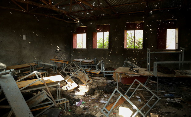בית שניזוק בהפצצות חיל האוויר האתיופי (צילום: reuters)