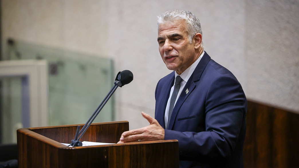 השר יאיר לפיד בנאומו במליאה השר יאיר לפיד בנאומו במליאה