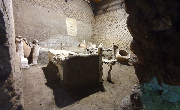 חדר עבדים שהתגלה בפומפיי (צילום: reuters)