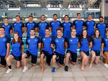 בתמונה: נבחרת ישראל בשחייה. (צילום: גיא יחיאלי, באדיבות איגוד השחי (צילום: ספורט 5)