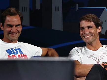 עם היריב הגדול נדאל (Getty)