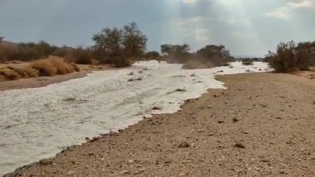 השטפון הראשון בנחל שחק, הערבה התיכונה