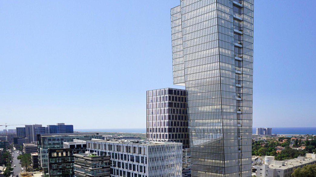 הדמייה של הבניין החדש בפארק גב ים בהרצליה צפון