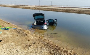 התאונה בים המלח (צילום: דוברות המשטרה)