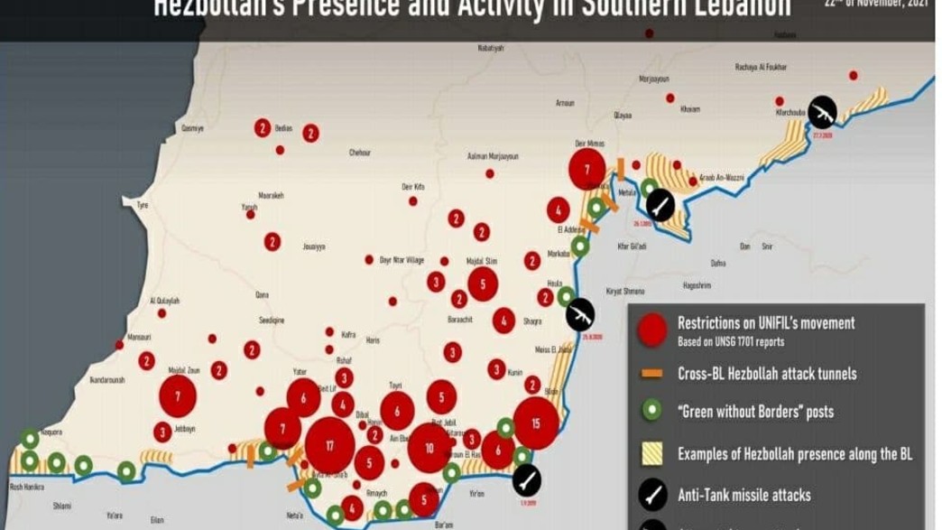 הפרות שביצע חיזבאללה בגבול לבנון
