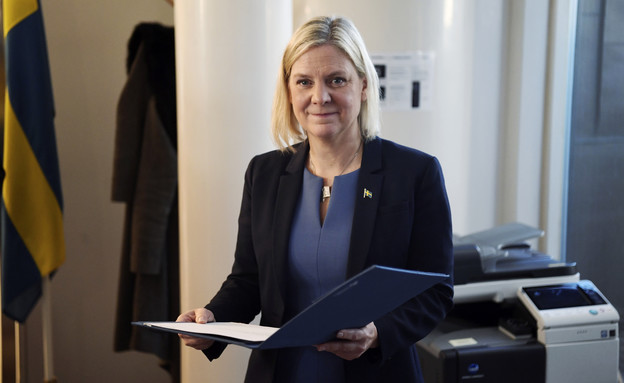 ראש ממשלת שוודיה מגדלנה אנדרסון (צילום: AP)