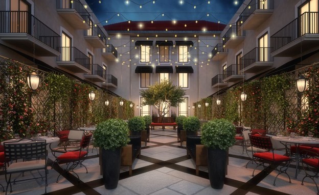 מלון גני המושבה הדמיות (צילום: באדיבות אדריכל נסטור סנדבנק וסטודיו I LOVE 3D )