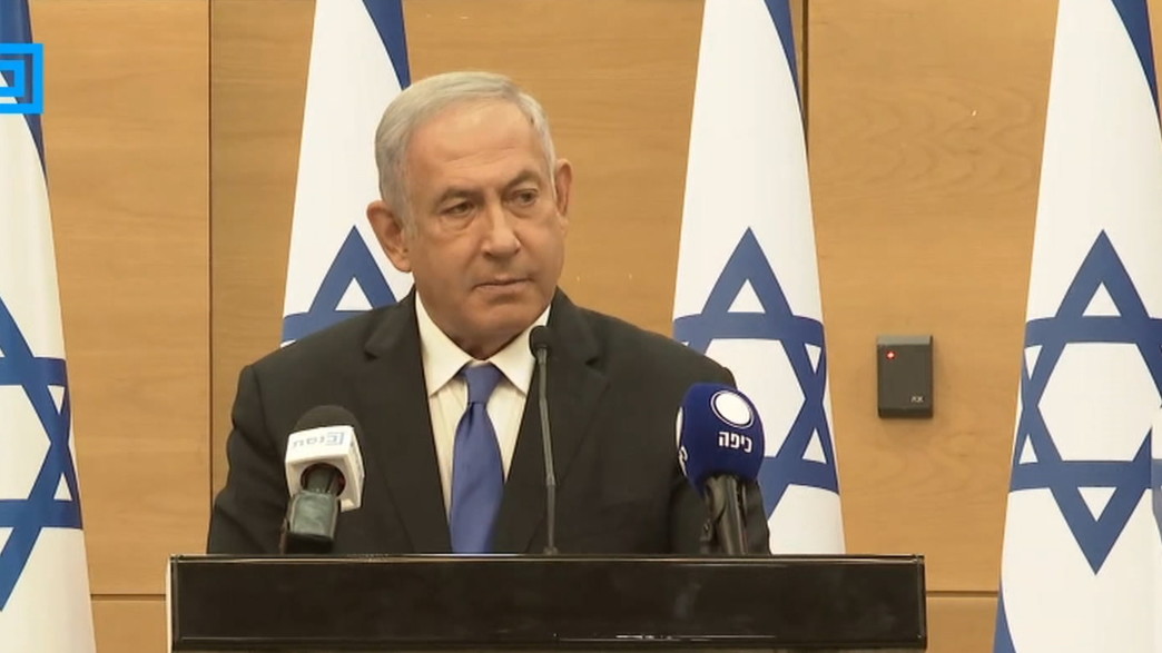 בנימין נתניהו  בישבת סיעת הליכוד