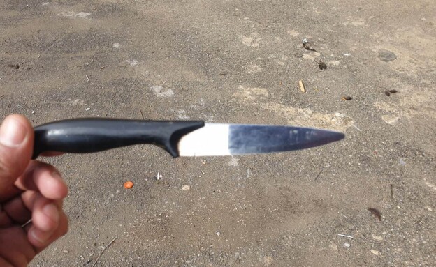 סכין המחבלת מפיגוע הדקירה בחברון (צילום: דוברות המשטרה)