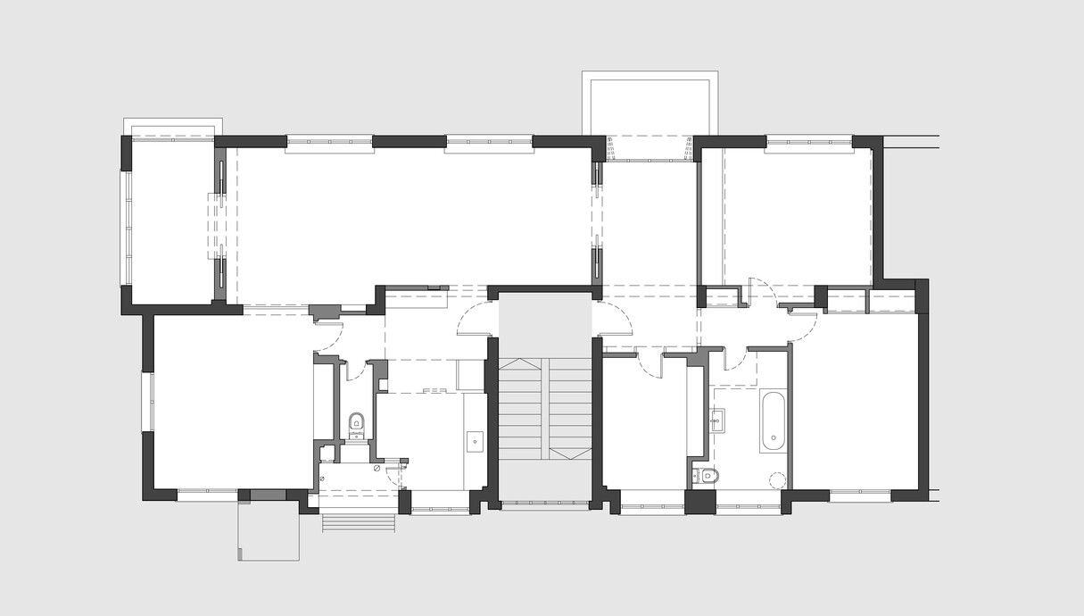 דירה בתל אביב, עיצוב מירב גלן, תוכנית הדירה לפני השיפוץ