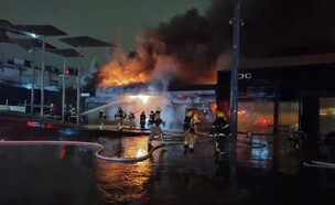 שריפה במסעדה בראשון לציון (צילום: כבאות והצלה)
