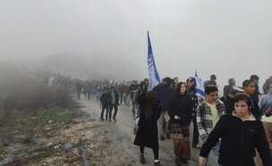 הצעידה למאחז חומש (צילום: דוברות מועצת יש״ע)