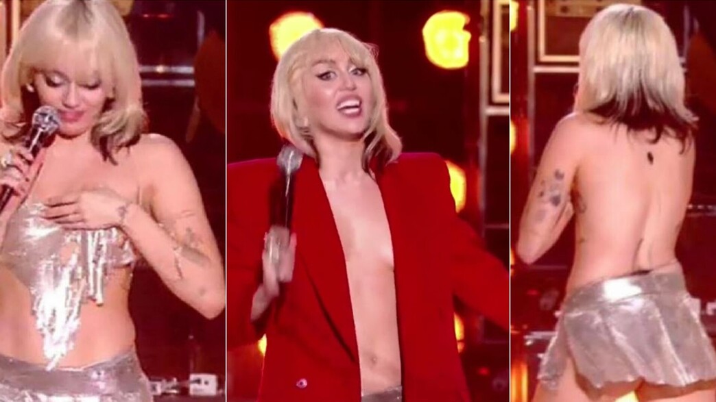 Wardrobe Malfunction | Watch: Miley Cyrus top falls off during her performance at her New Year’s party