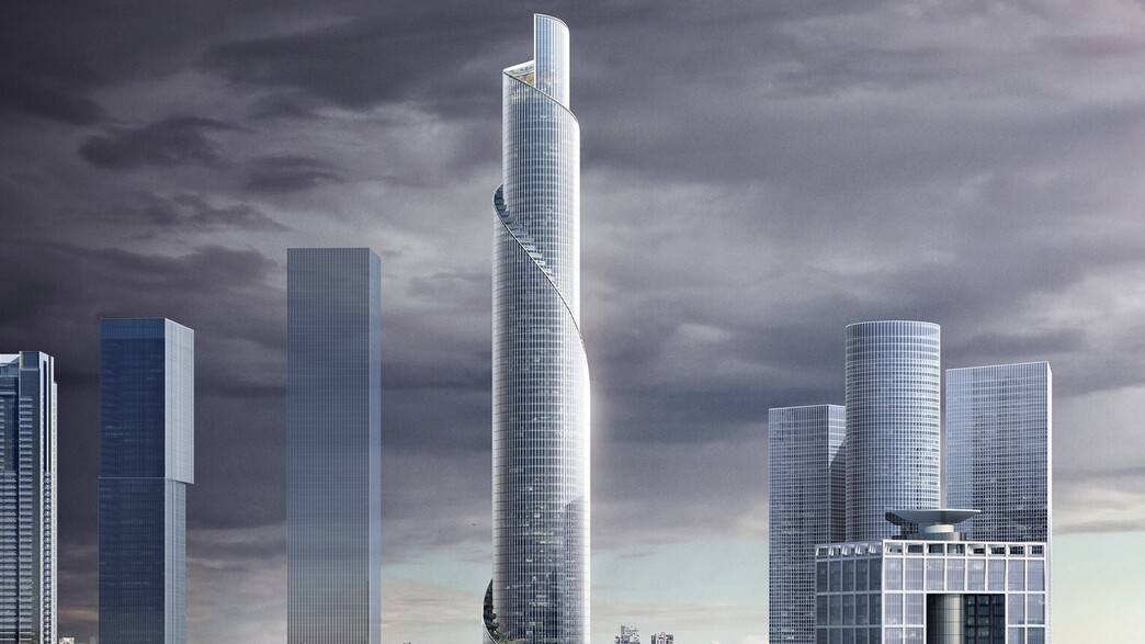 מגדל הספירלה של עזריאלי. הדמיה