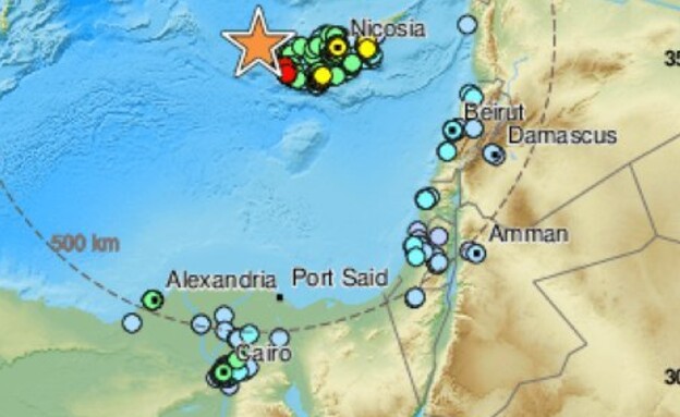 רעידת אדמה בקפריסין הורגשה בישראל -  ינואר 2022