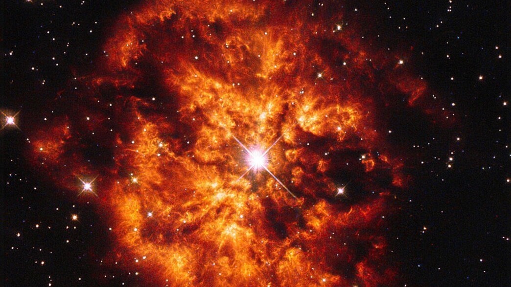 כוכב וולף-ראייה והערפילית שעוטפת אותו