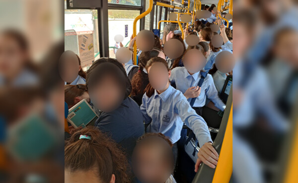 עומסים בקווי האוטובוס במודיעין עלית (צילום: ארגון נהגי האוטובוסים בישראל)