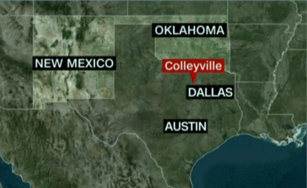 אדם חמוש מחזיק בני ערובה בבית כנסת בטקסס (צילום: CNN)