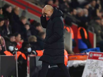 גווארדיולה. הרצף נקטע אחרי 12 ניצחונות (Getty)