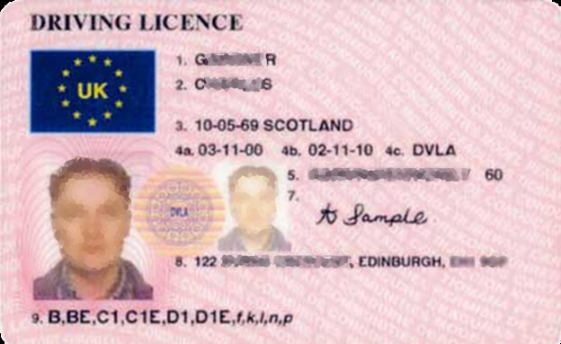 רישיון נהיגה בריטי סינתטי  (צילום: יח"צ Au10Tix)