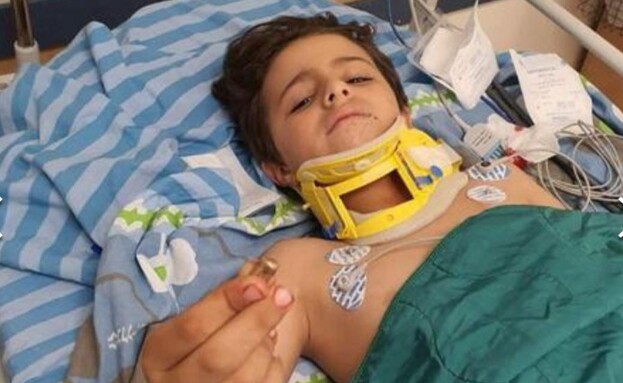 יוסף אל-פיניש, הילד בן ה-7 שנפצע מכדור (צילום: סמיר אל פיניש)