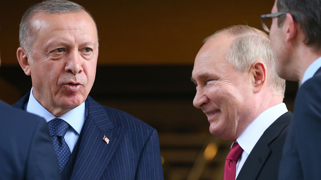 נשיא טורקיה ארדואן ונשיא רוסיה ולדימיר פוטין נשיא טורקיה ארדואן ונשיא רוסיה ולדימיר פוטין