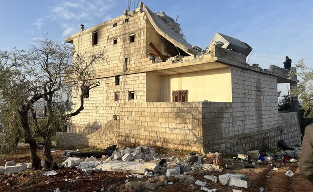 תיעוד הבית שהותקף בסוריה, הלילה