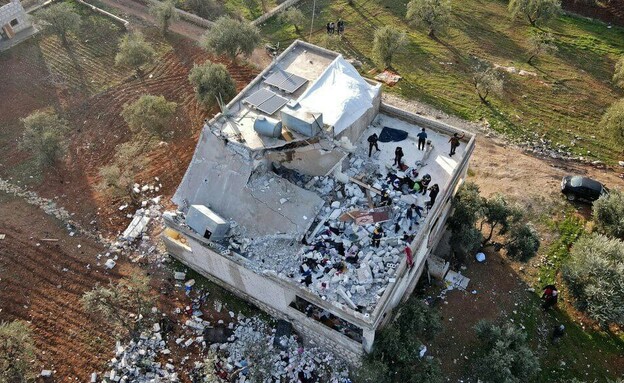 הבניין שהותקף בעיירה אתמה שבסוריה