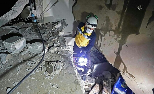 הבניין שהותקף בעיירה אתמה שבסוריה